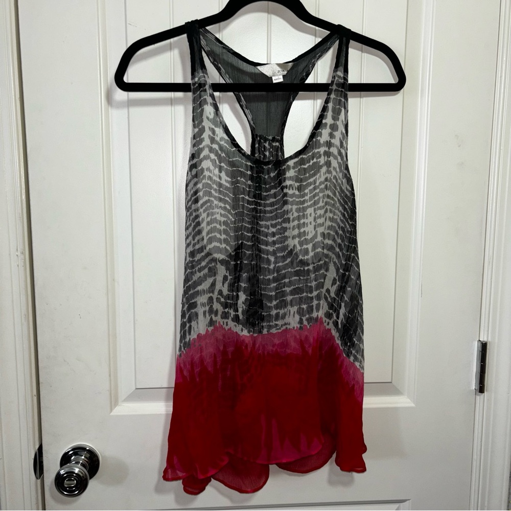 Anthropologie ZOA NEW York Silk Tank Blouse Top Medium B8